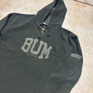 Vintage BUM Equipment Fleece Hoodie XL Green Oversized